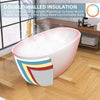 Sleek White Freestanding Soaking Tub with Easy Drain