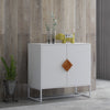 Charming Wood Square Handle Sideboard