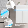 Sleek Wall-Mounted Bathroom Vanity with Sensor Light