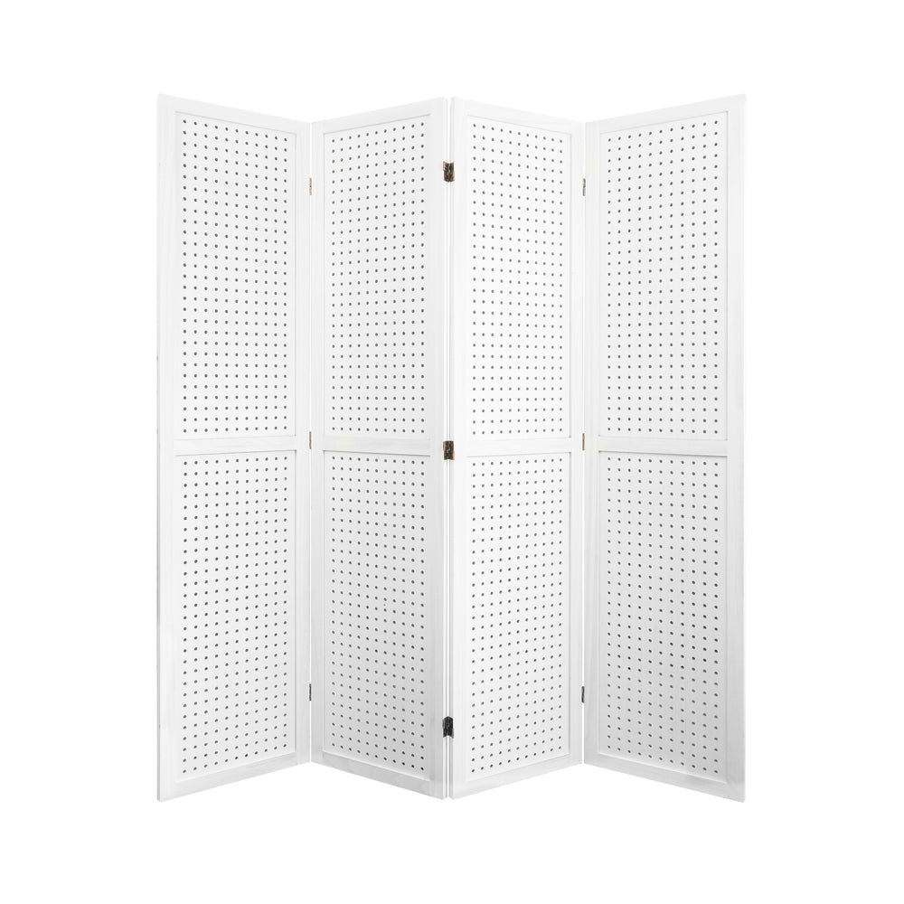 Elegant Folding Pegboard Room Divider