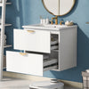 Sleek White Wall-Mounted Vanity for Small Spaces