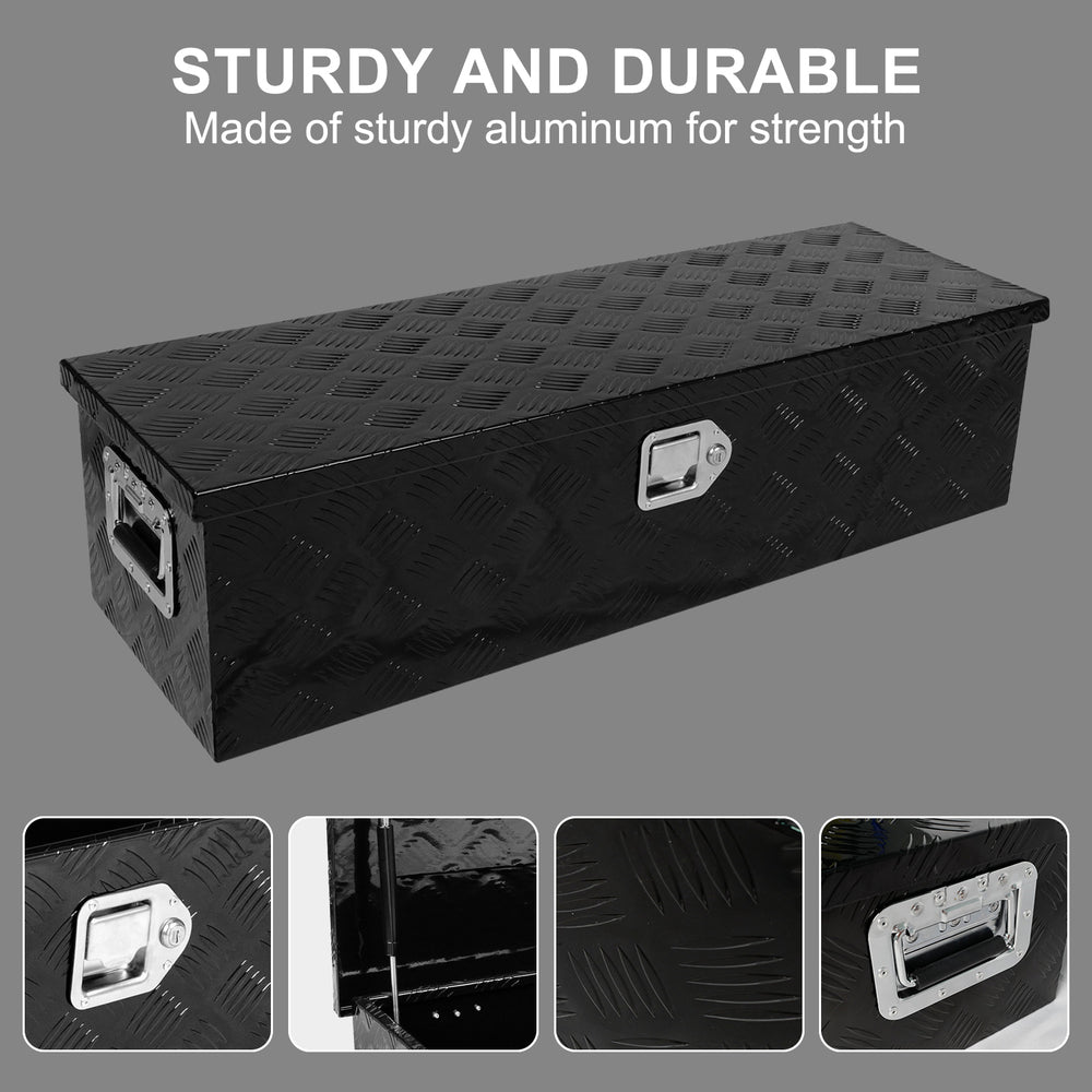 Durable Aluminum Tool Box for Pickup Trucks and RVs - Lockable and Portable