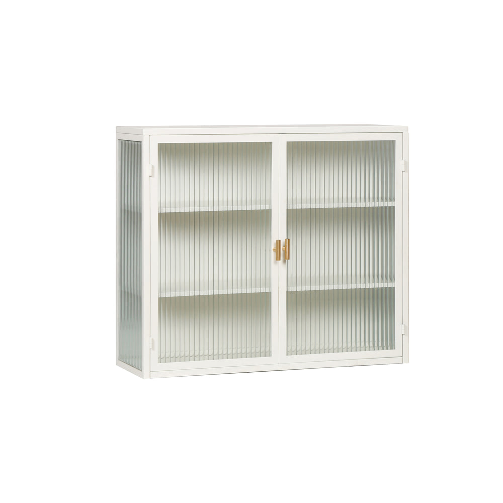 Sleek White Glass Cabinet - Stylish Storage for Every Space