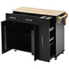 Versatile Rolling Kitchen Cart with Drop Leaf and Storage