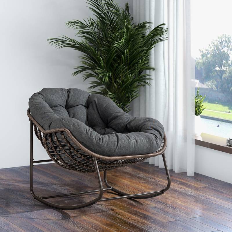 Cozy Rocking Rattan Chair