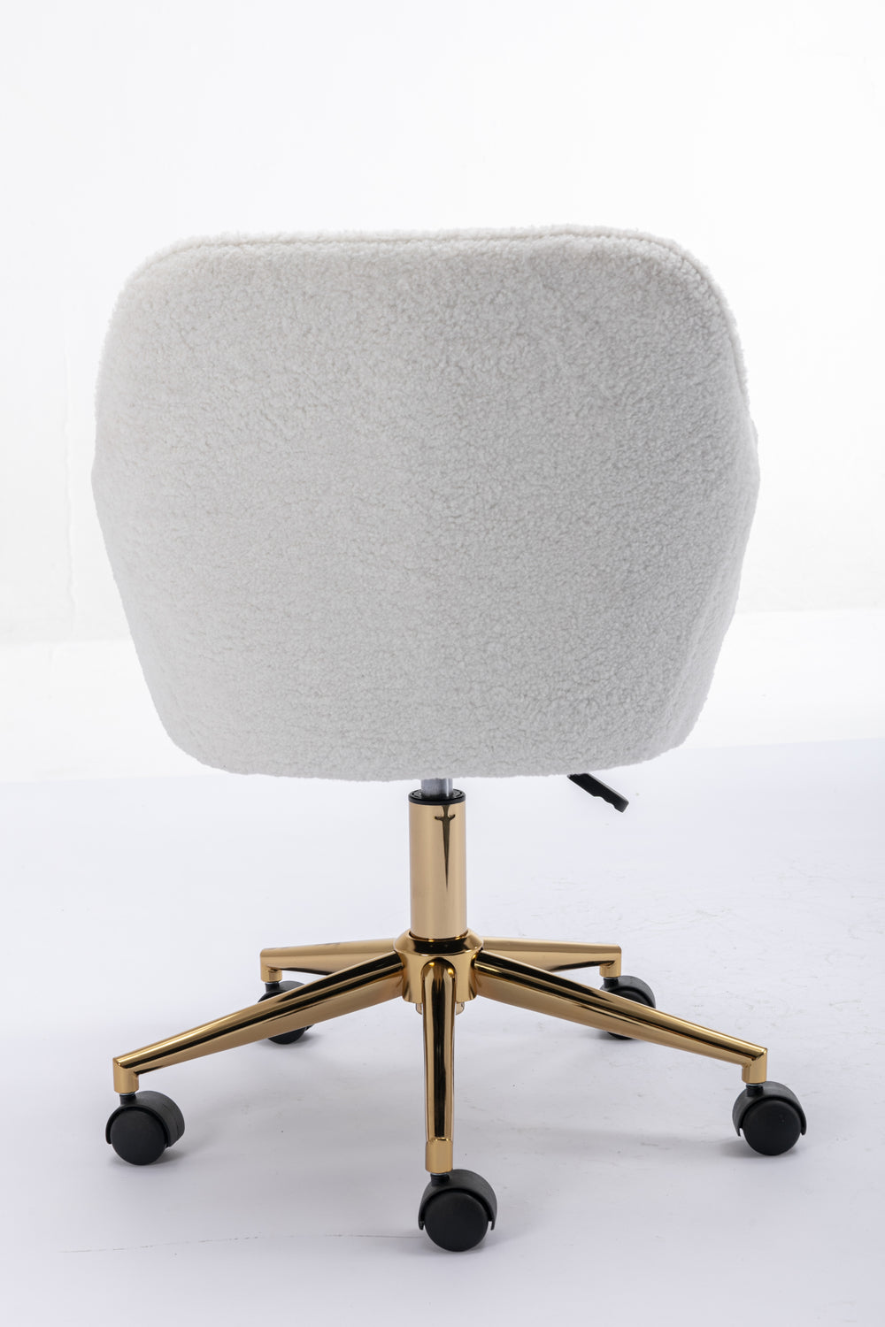 Chic Teddy Revolving Office Chair with Gold Legs