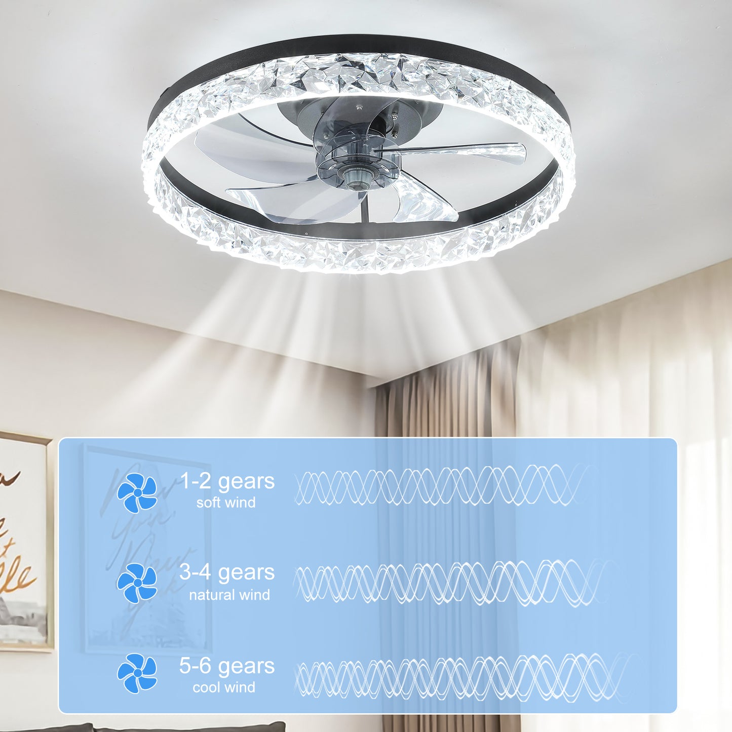 Bright Breeze Fan with Dimmable Lights