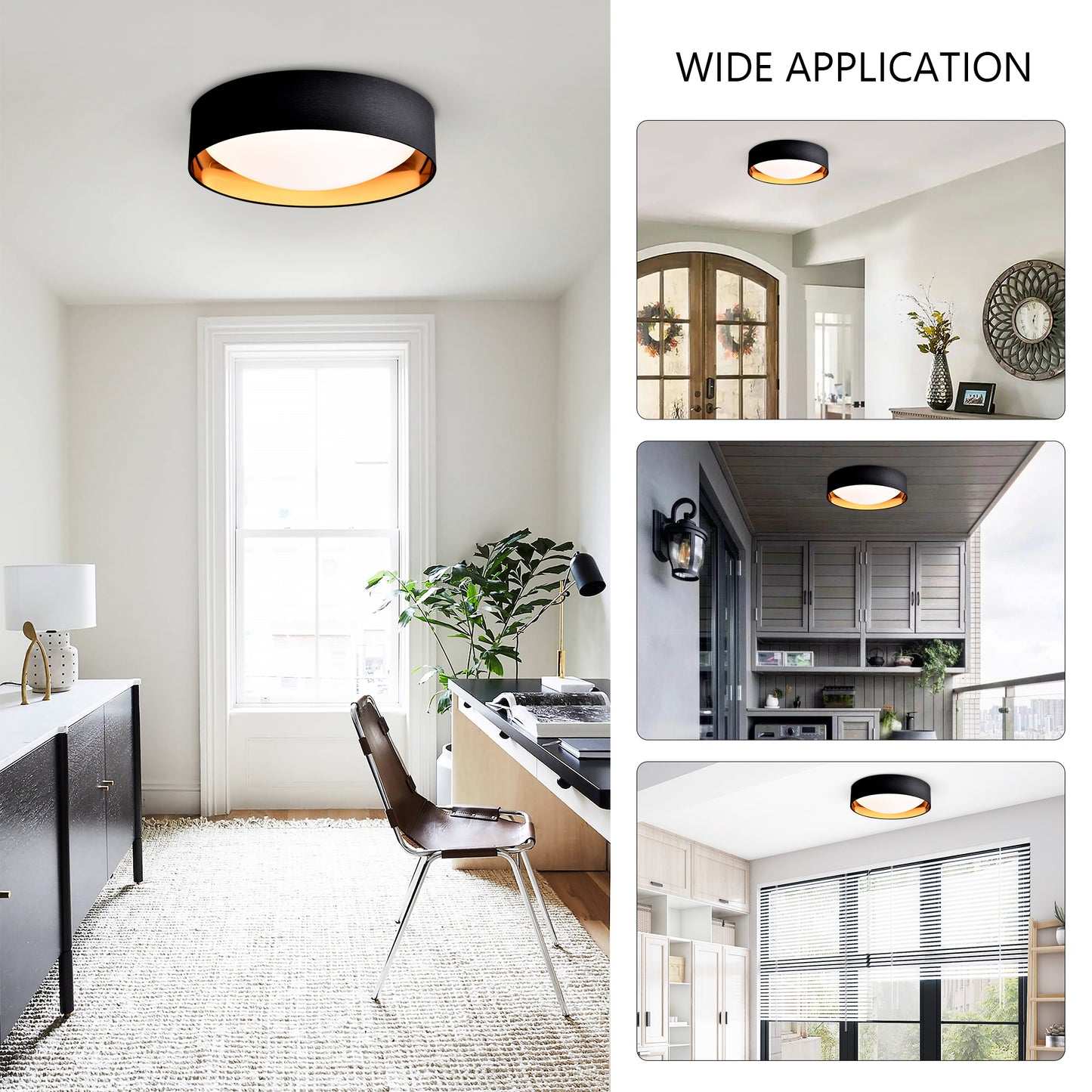 Versatile Glow Flush Mount Light - Dimmable & Color-Selectable Ceiling Fixture