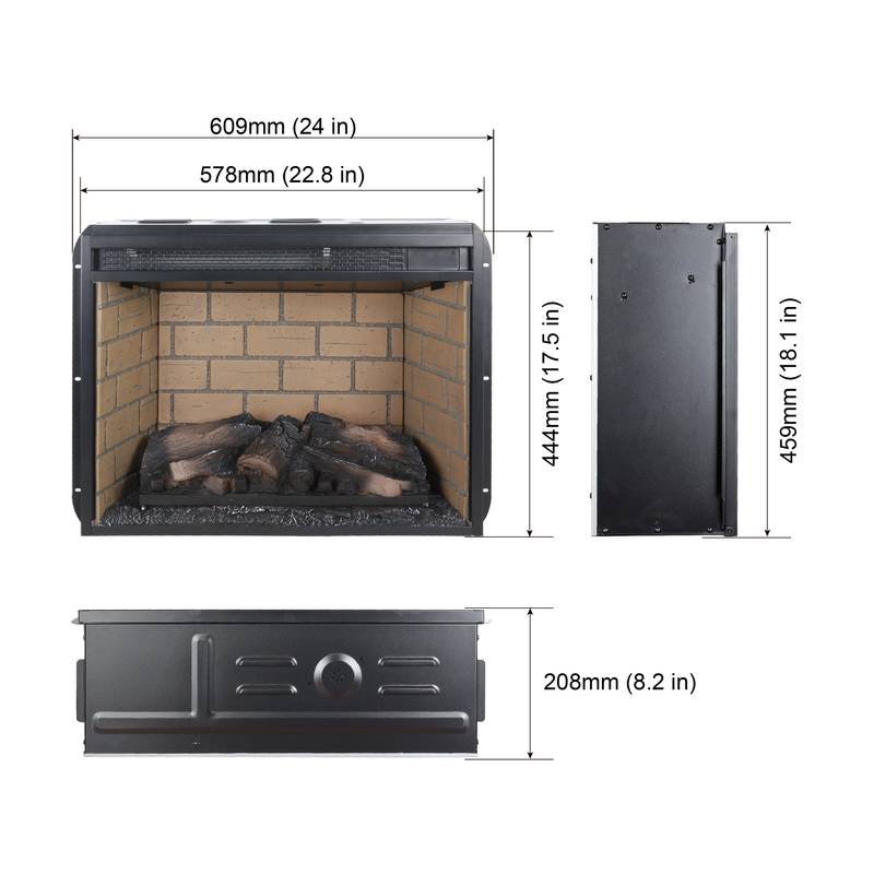 Cozy Flame Infrared Quartz Fireplace Insert