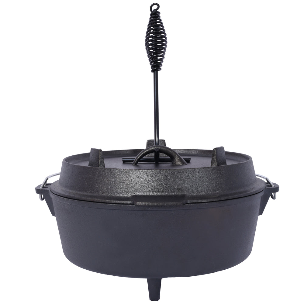 Versatile Camping Dutch Oven with Skillet Lid