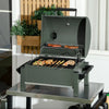 Sizzle & Serve Charcoal Grill – Compact Outdoor BBQ with Ash Catcher & Thermometer