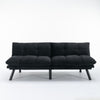 Sleek Black Convertible Sofa Bed