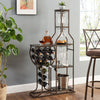 Chic Grey Wine Rack & Glass Holder