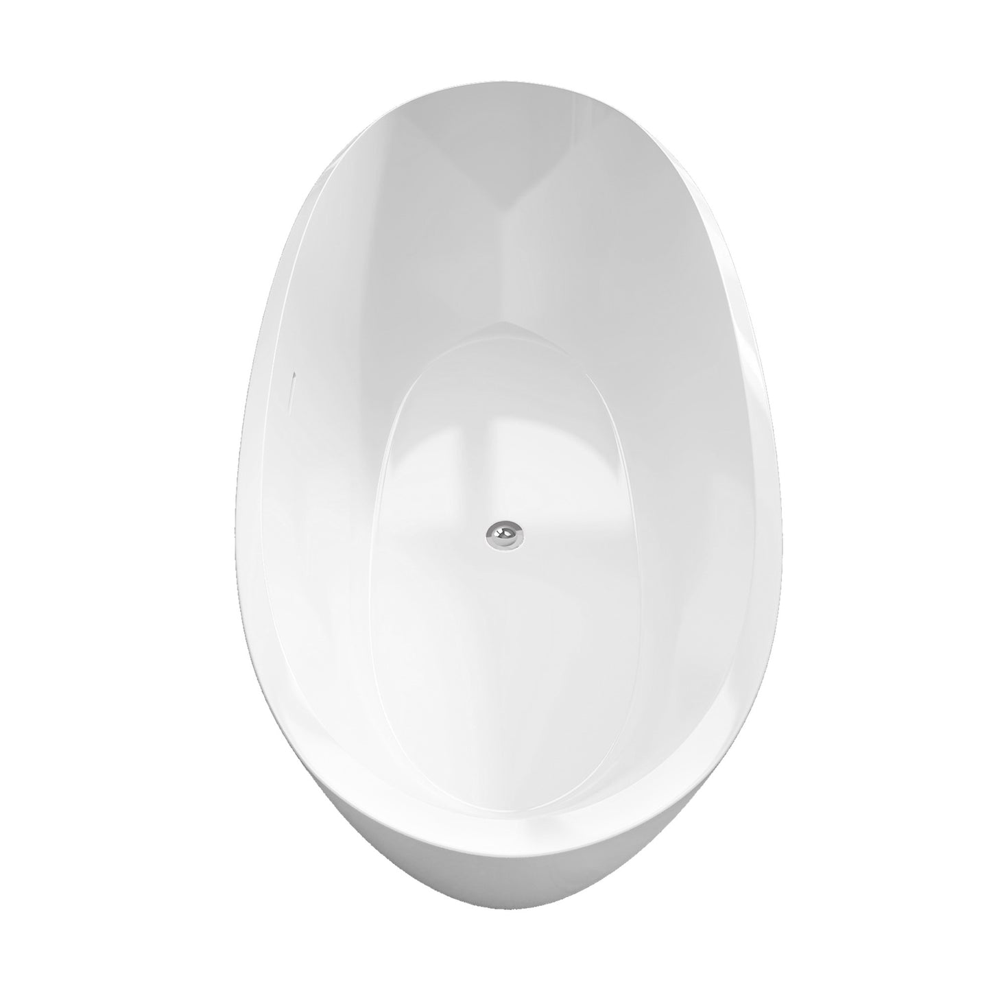 Sleek White Freestanding Soaking Tub with Easy Drain