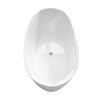 Sleek White Freestanding Soaking Tub with Easy Drain