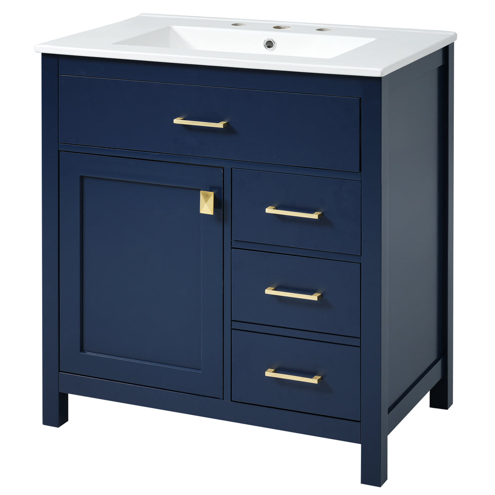 Blue Bliss Bathroom Vanity with Ceramic Sink