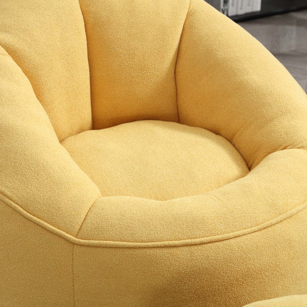 Cozy Foam Bean Bag Chair with Footrest