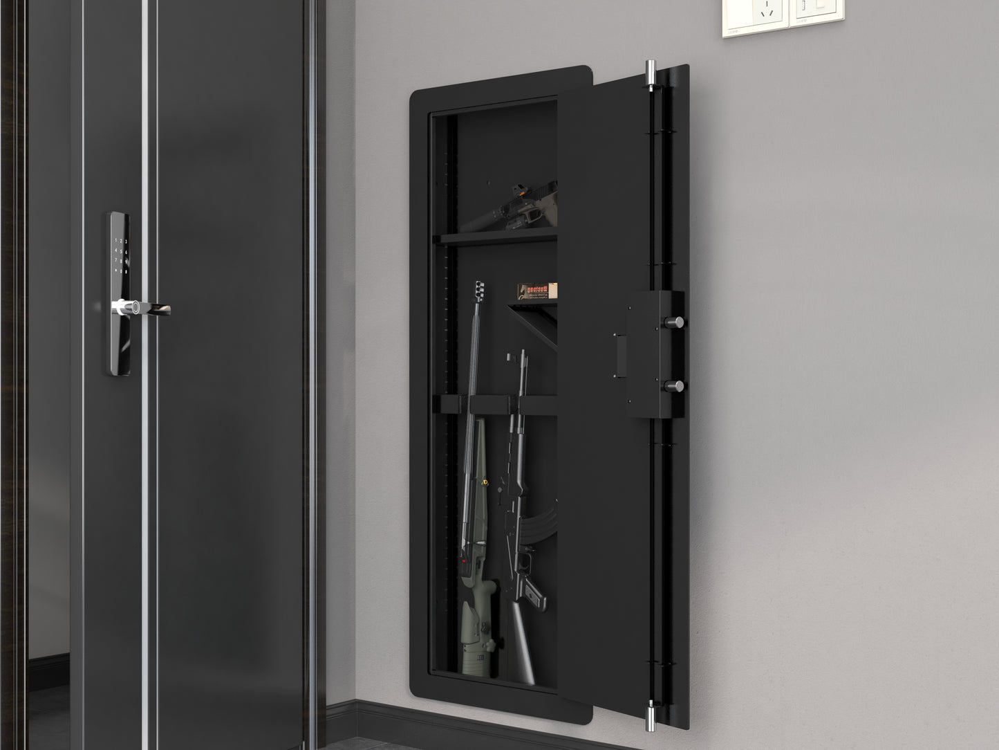 Quick-Access Wall Gun Safe - Secure Your Firearms with Ease!