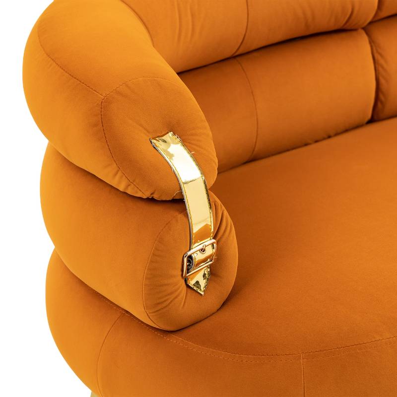 Chic Mini Loveseat in Orange