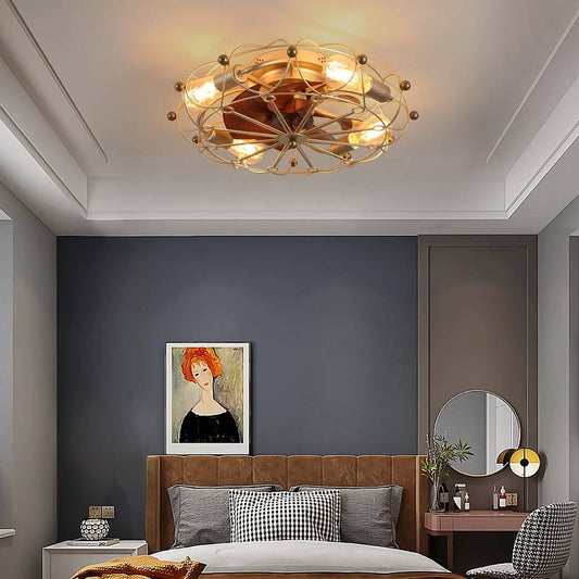 Sleek Industrial Ceiling Fan with Remote and Lights