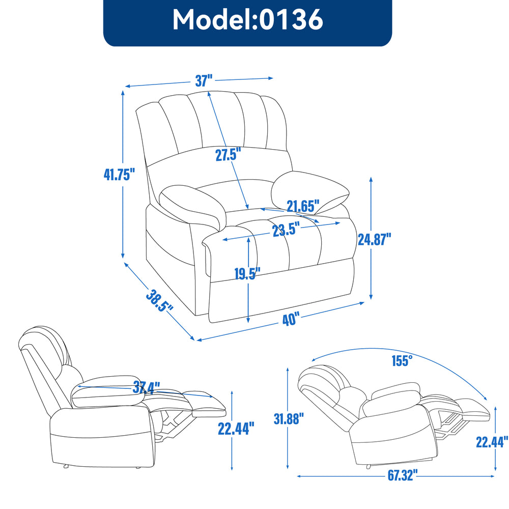 Cozy Grey Recliner Chair for Ultimate Relaxation