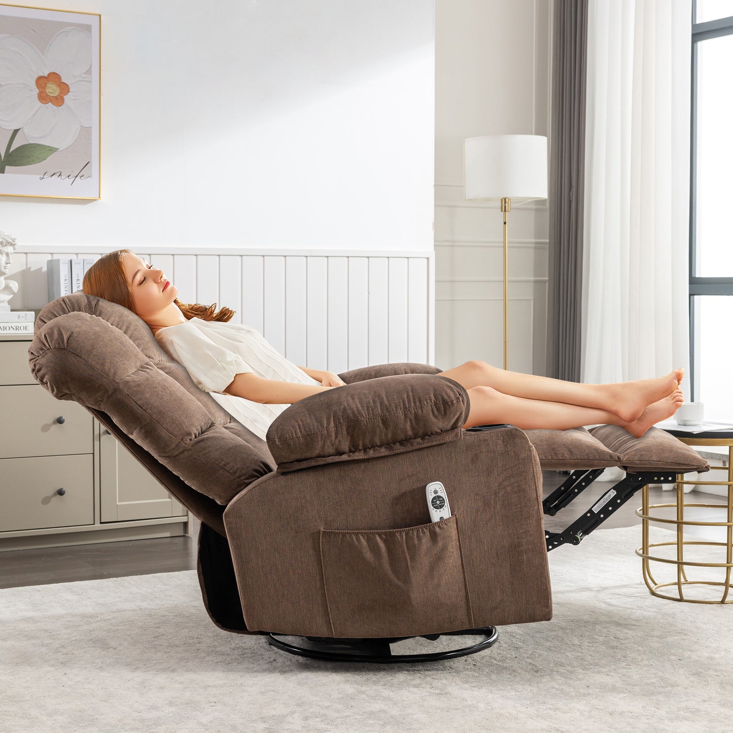 Cozy Heat & Massage Rocker Recliner