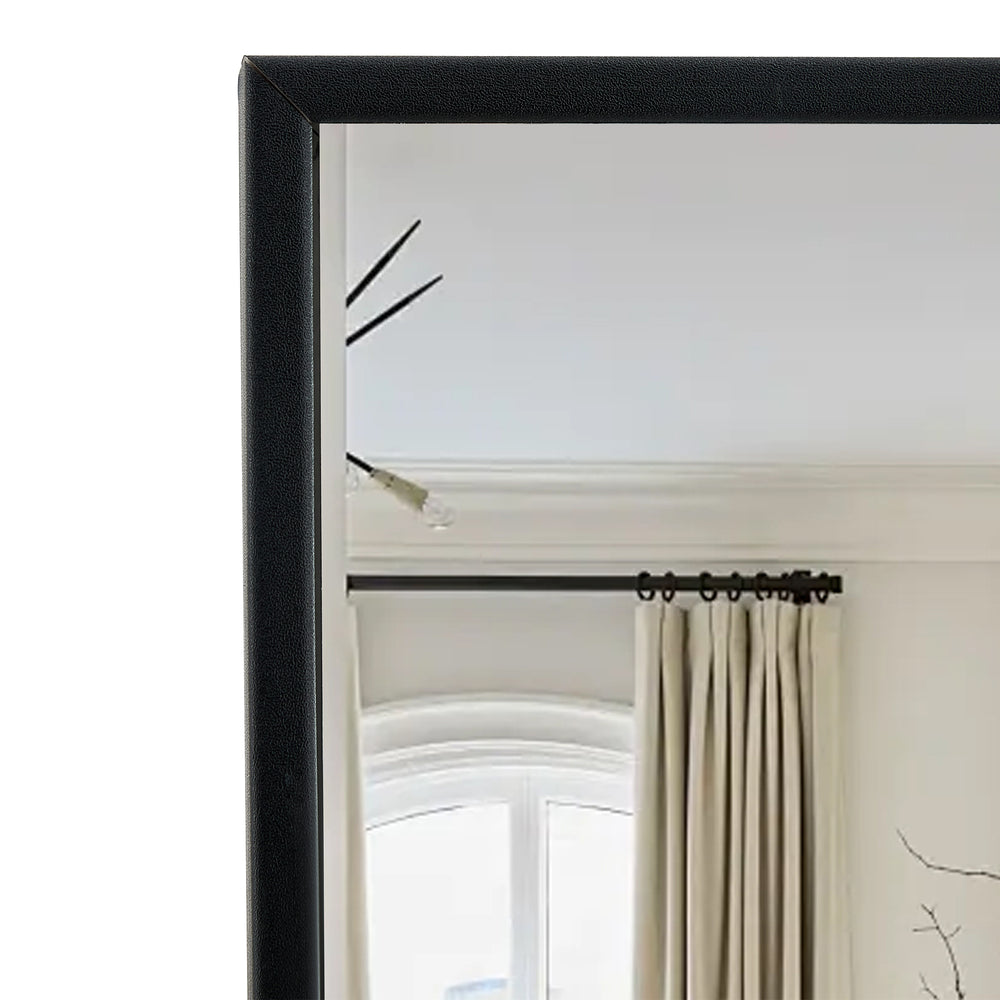 Elegant Full-Length Black Wood Mirror