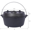 Versatile Camping Dutch Oven with Skillet Lid