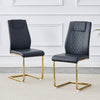 Chic Faux Leather Dining Chairs Set