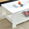 Chic Double-Layered White Coffee Table