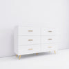 Gorgeous White Glam Chest with Golden Accents