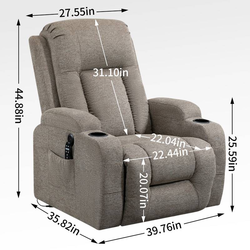 Comfort Plus Lift Recliner: Massage & Heat for Ultimate Relaxation