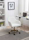 Chic Teddy Revolving Office Chair with Gold Legs