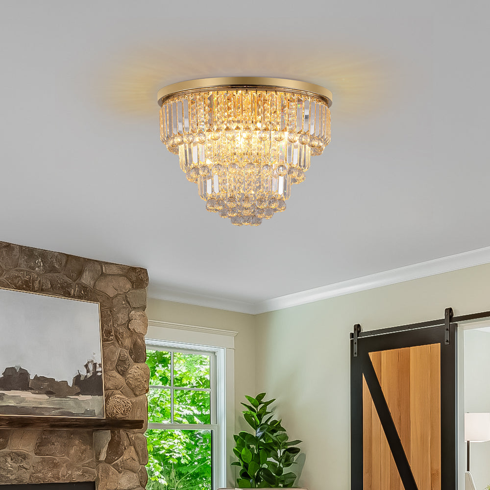 Elegant Gold Crystal Chandelier for Any Room