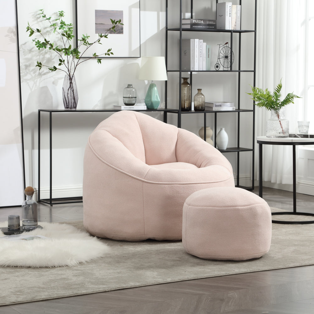 Cozy Comfort Bean Bag Sofa with Footrest