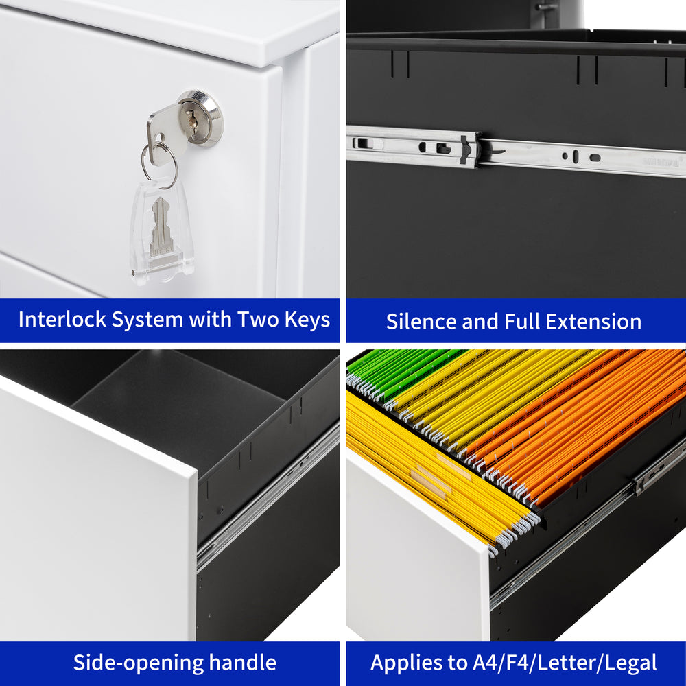 Secure Mobile File Cabinet – Stylish Storage for Home & Office