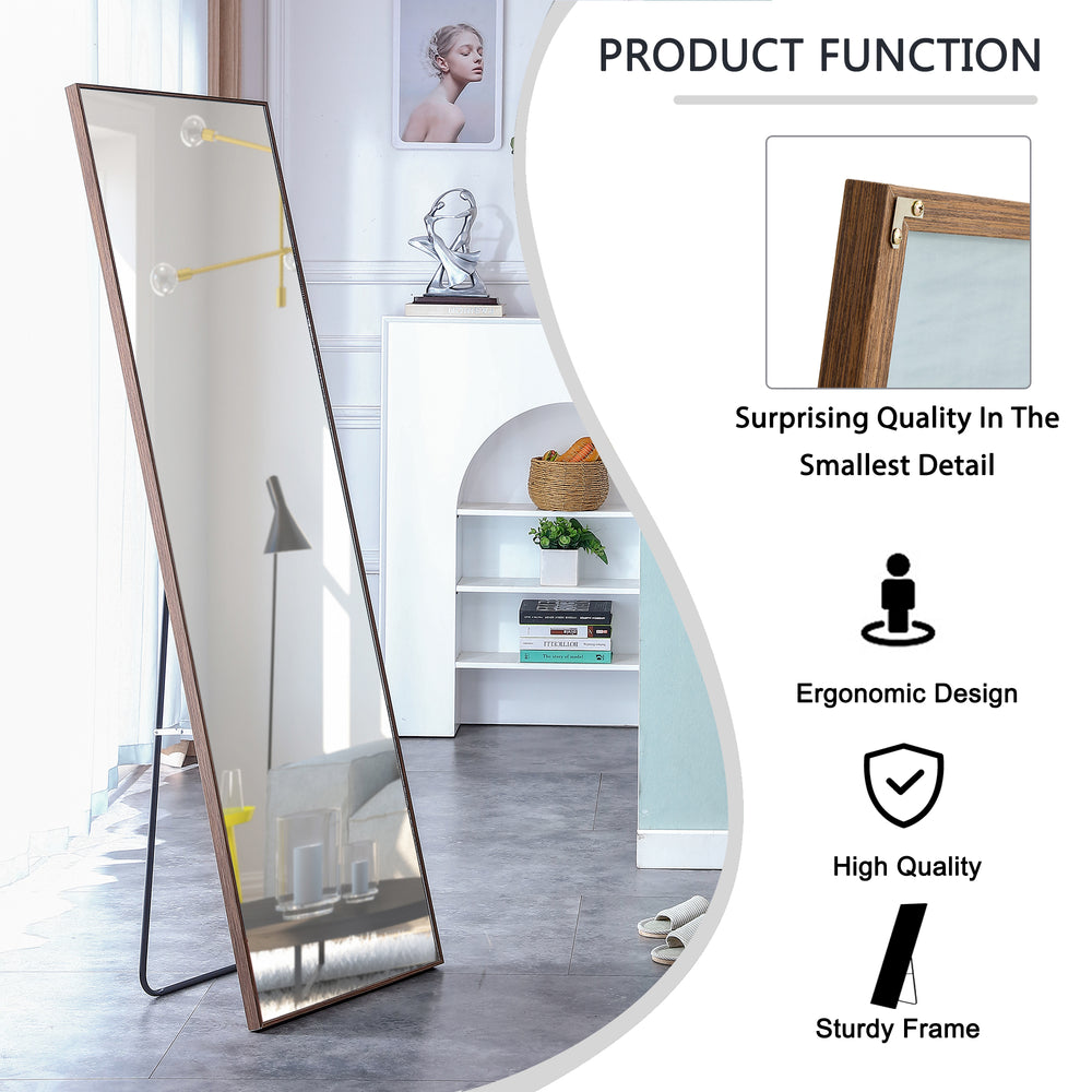 Stylish Brown Full-Length Dressing Mirror