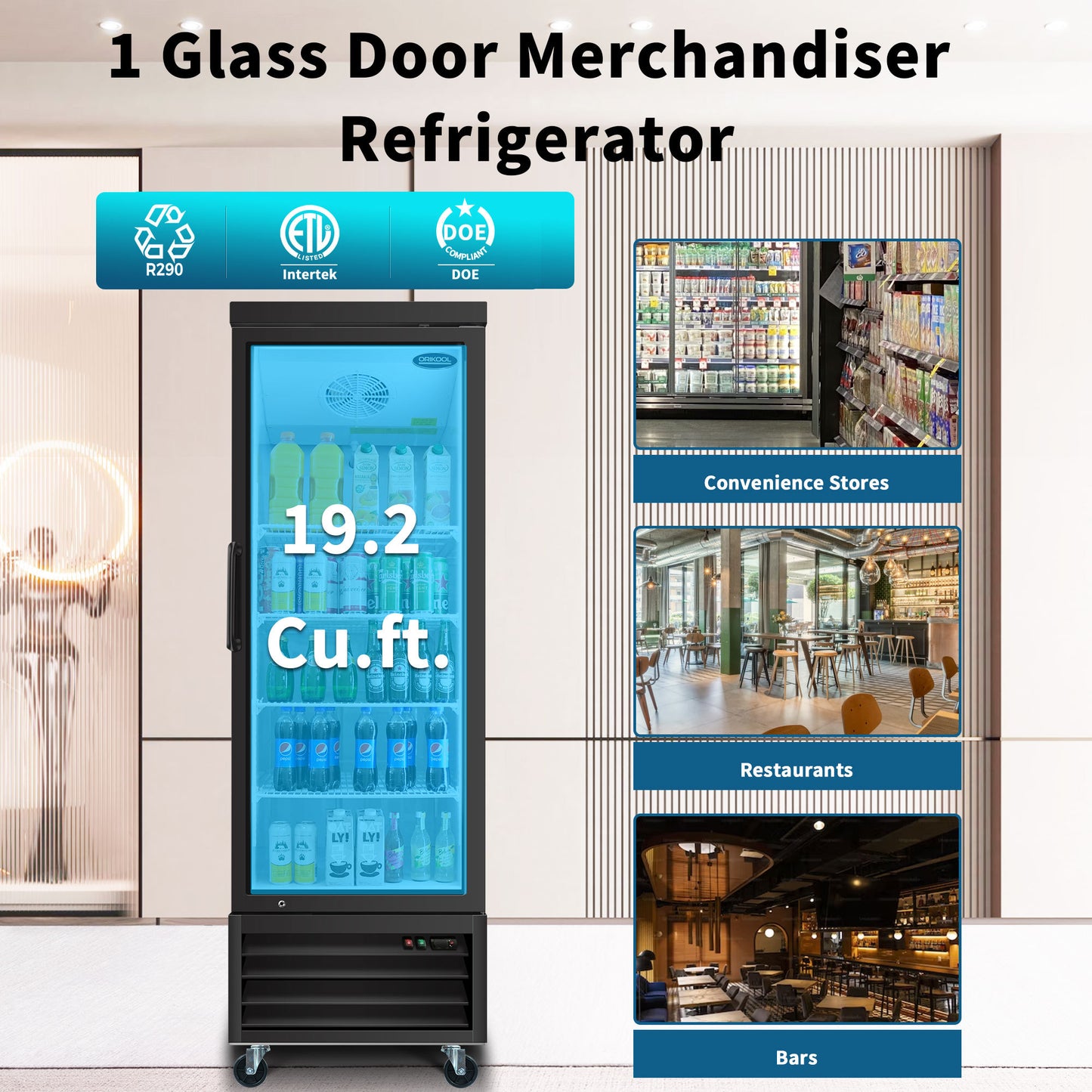 Chill & Showcase Glass Door Fridge