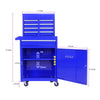 Versatile Blue Tool Chest with Adjustable Shelf