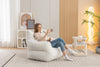 Cozy Ivory Teddy Bean Bag Chair