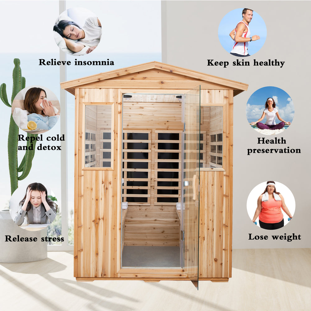 Cozy Haven Outdoor Sauna for Four