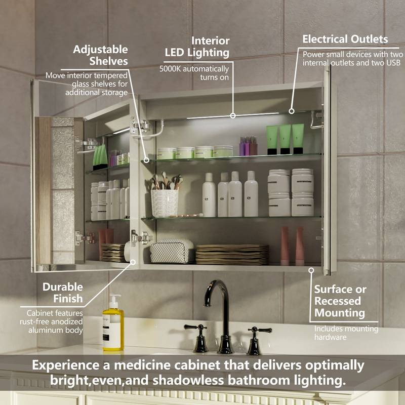 Glow & Go LED Medicine Cabinet
