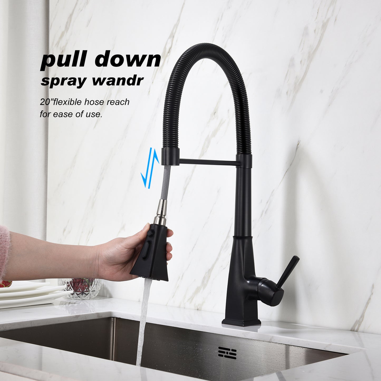 Smart Pull-Down Kitchen Faucet