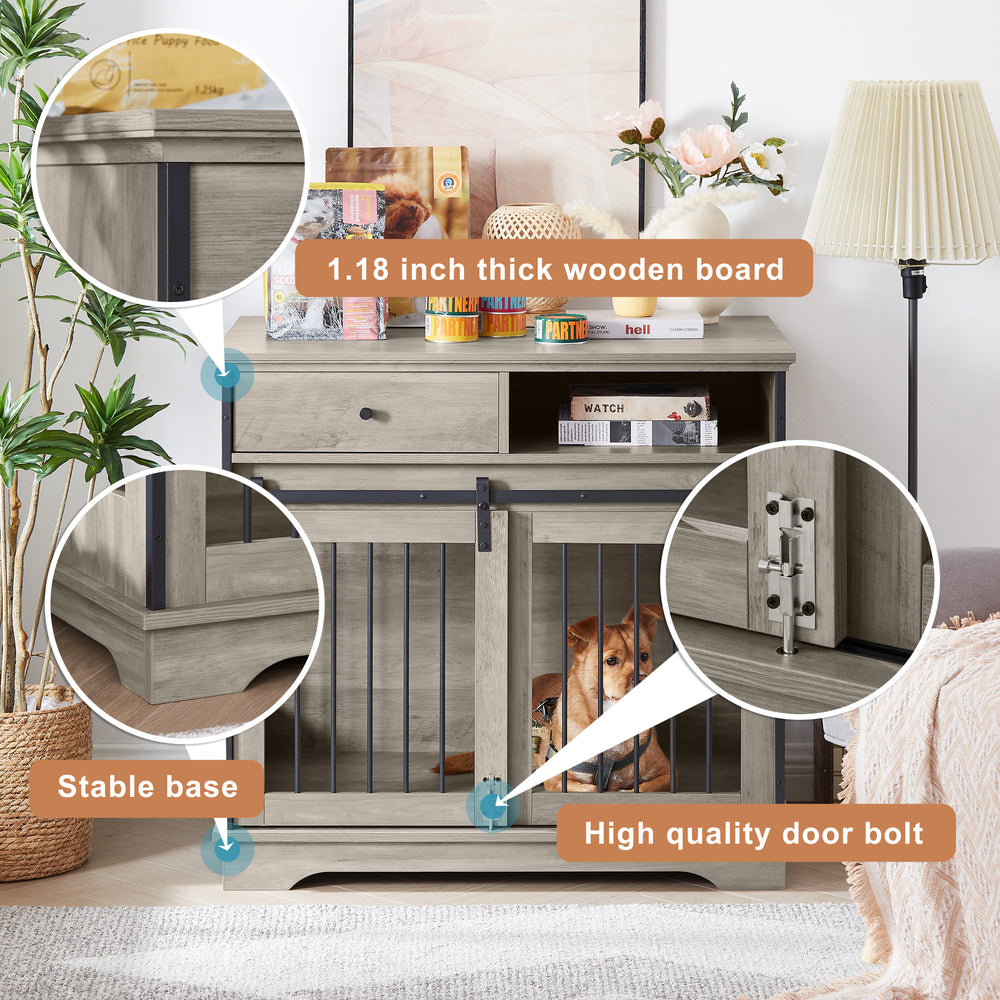 Cozy Slider Dog Den with Storage Drawers