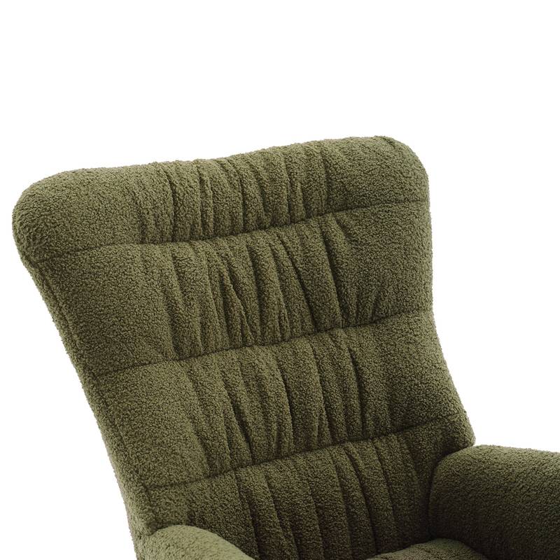 Cozy Teddy Rocking Chair in Dark Green