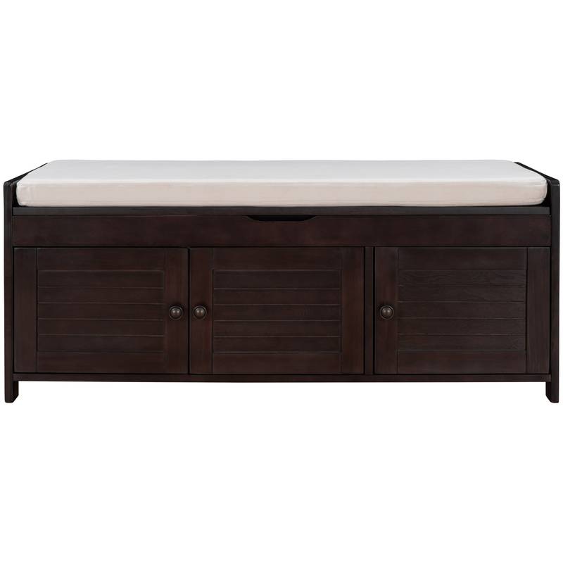 Stylish Storage Bench with Cushioned Seat