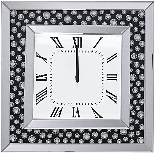 Glam Gemstone Mirror Wall Clock