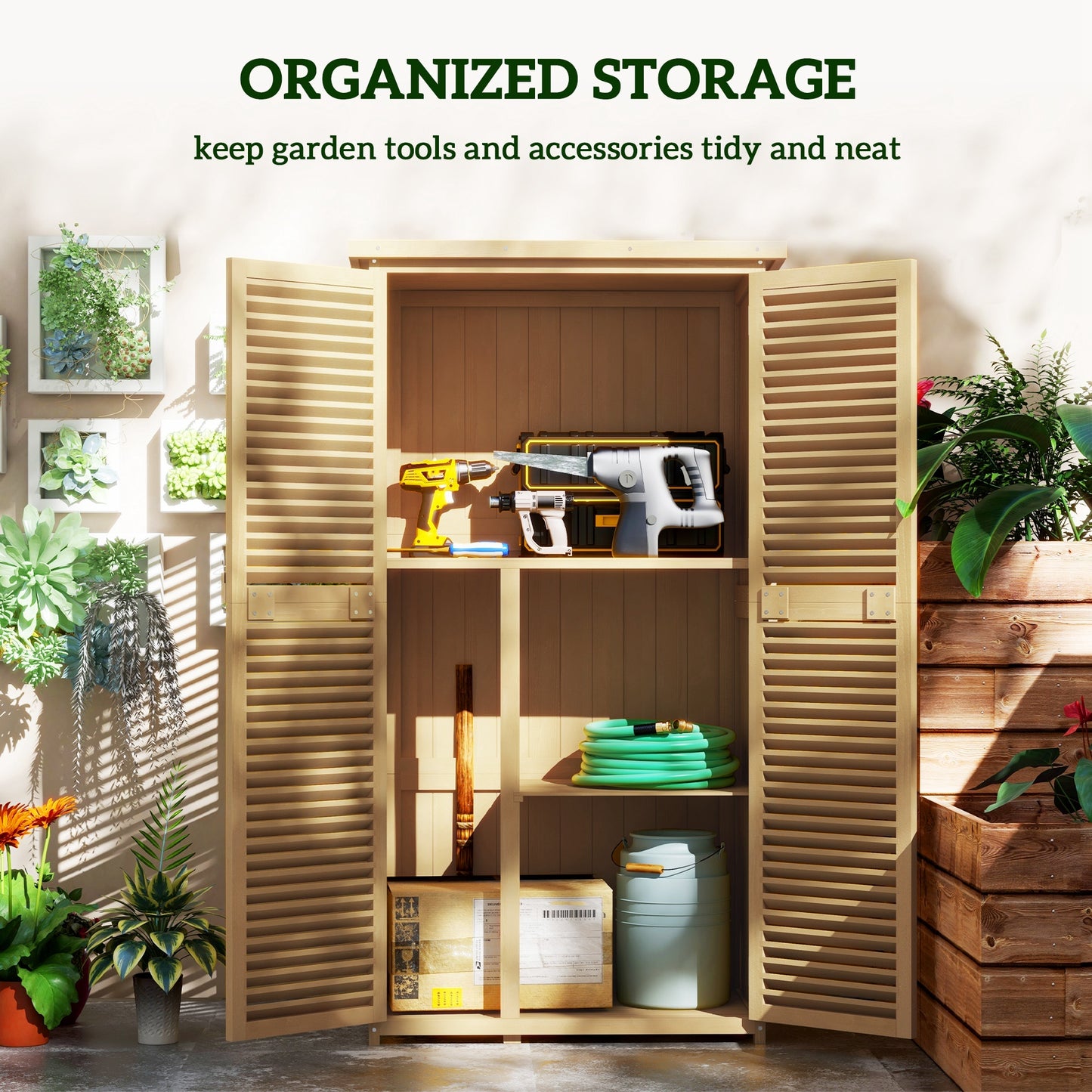 Sunny Haven Outdoor Storage Shed