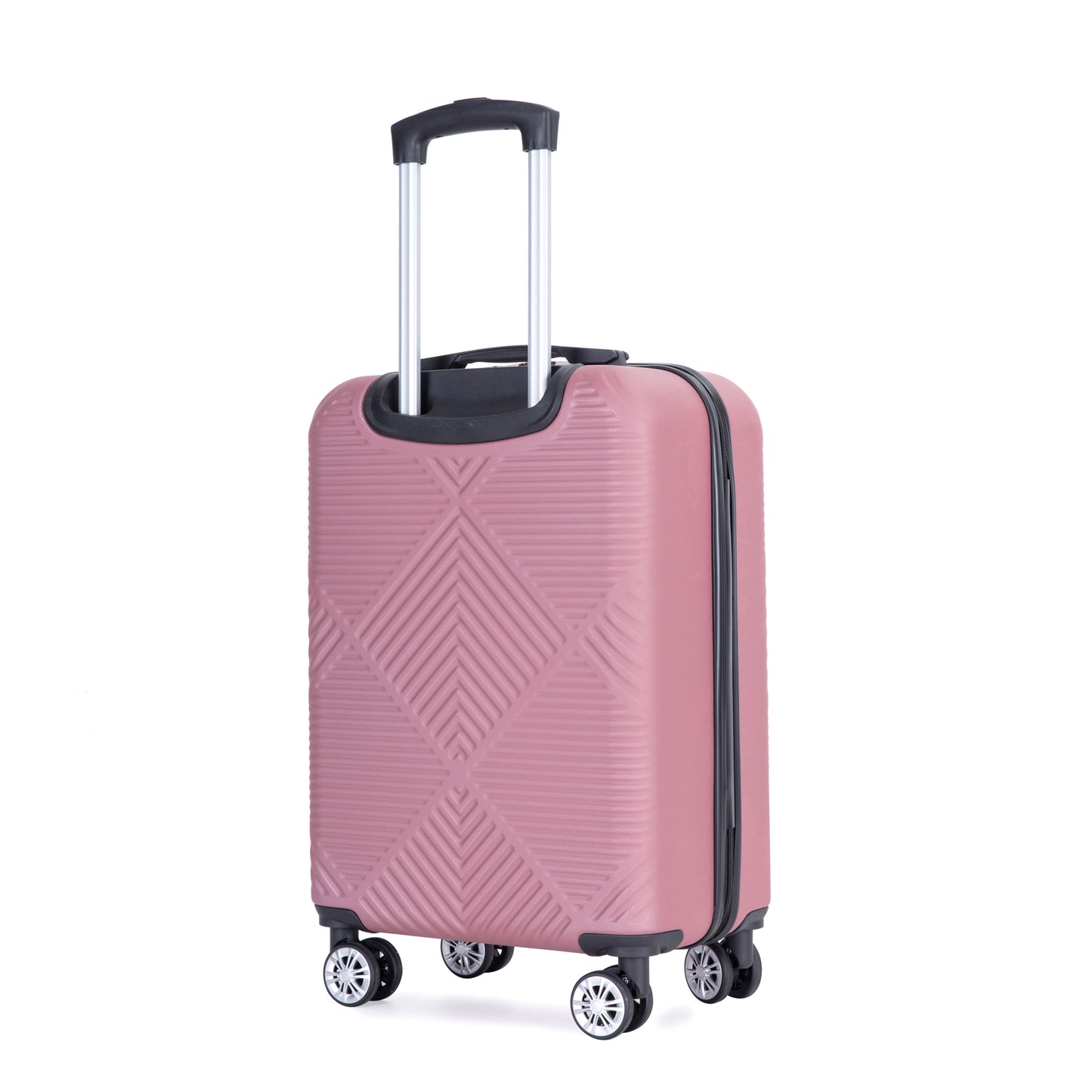 Pink Pop Luggage Duo: Lightweight Suitcases with Spinner Wheels