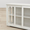 Sleek White Glass Cabinet